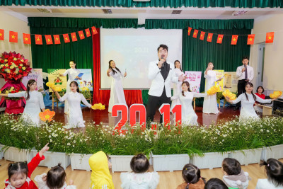 TRƯỜNG MẦM NON QUANG TRUNG RỘN RÀNG CHƯƠNG TRÌNH TRI ÂN: “NGƯỜI GIEO NHỮNG MẦM XANH”